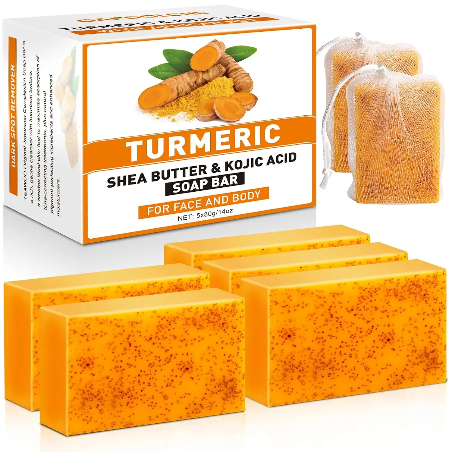 Kojic Acid Soap - 4 Pack Turmeric Kojic Acid Soap
