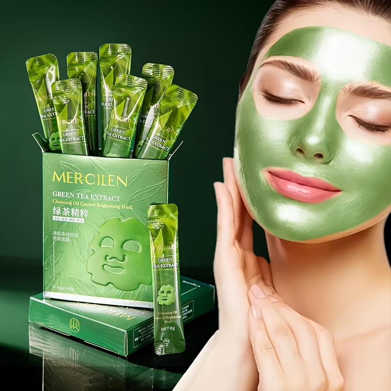 Bentonite Clay Mask - 10pcs Mercilen Green Tea Peeling Facial