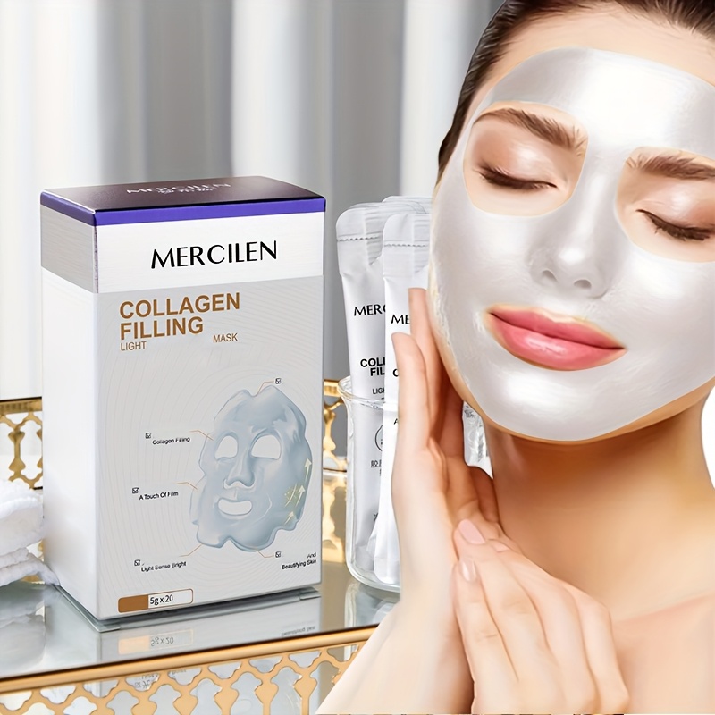 Bentonite Clay Mask - 20pcs Mercilen Collagen Peeling Facial Masks