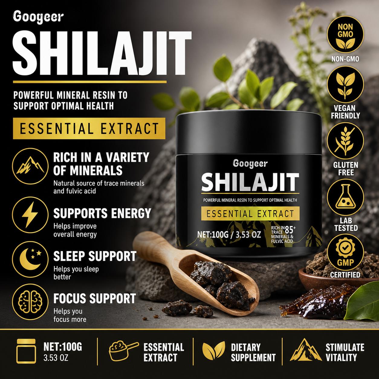 Licorice Root Extract - Googeer Shilajit Extract Powder Fulvic Acid