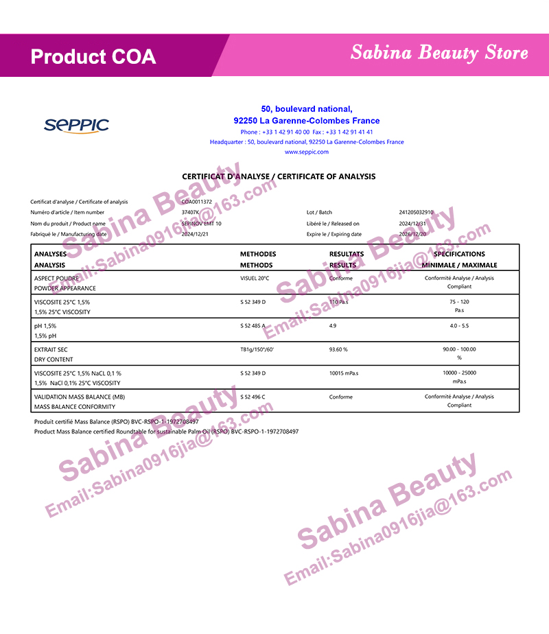 COSMETIC Ingredient SEPINOV EM - Skincare Ingredients review and price