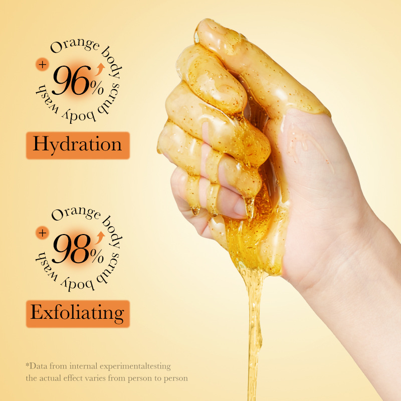 300ml Orange Body Scrub Shower - Skincare Ingredients review and price